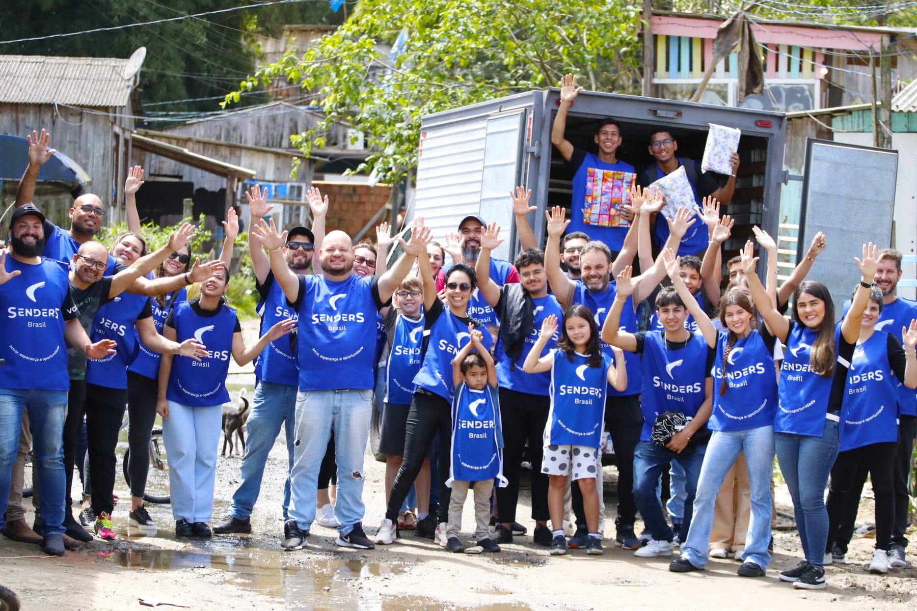 Voluntários em ação